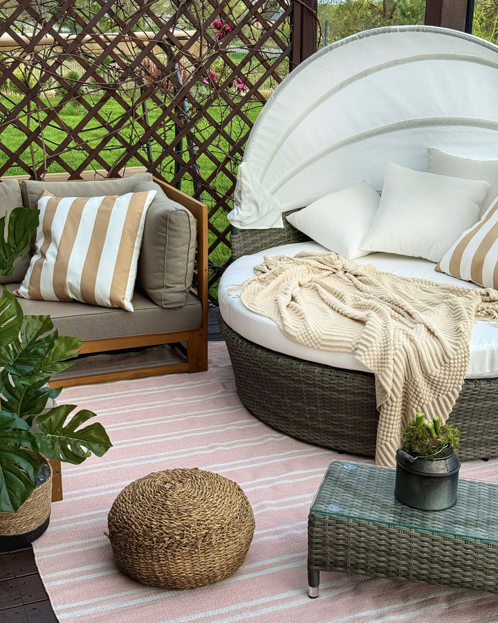 Sylt Lux Pe Garden Daybed Rattan Grey