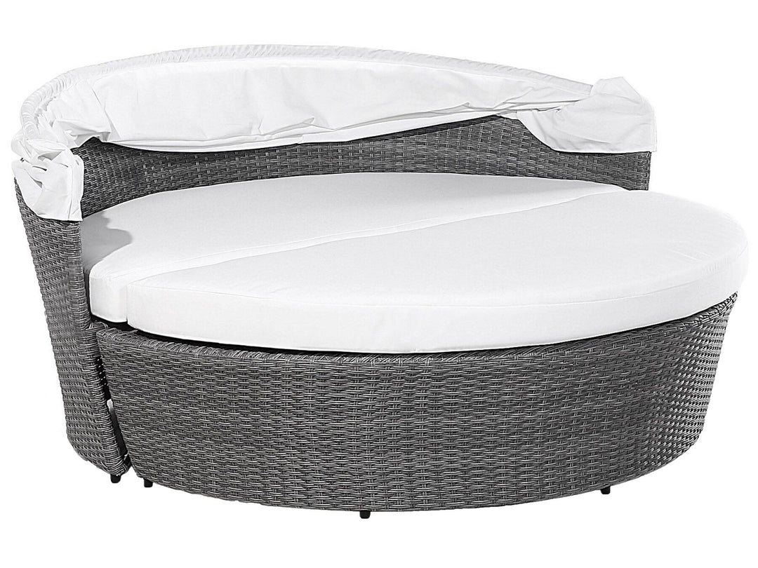 Sylt Lux Pe Garden Daybed Rattan Grey