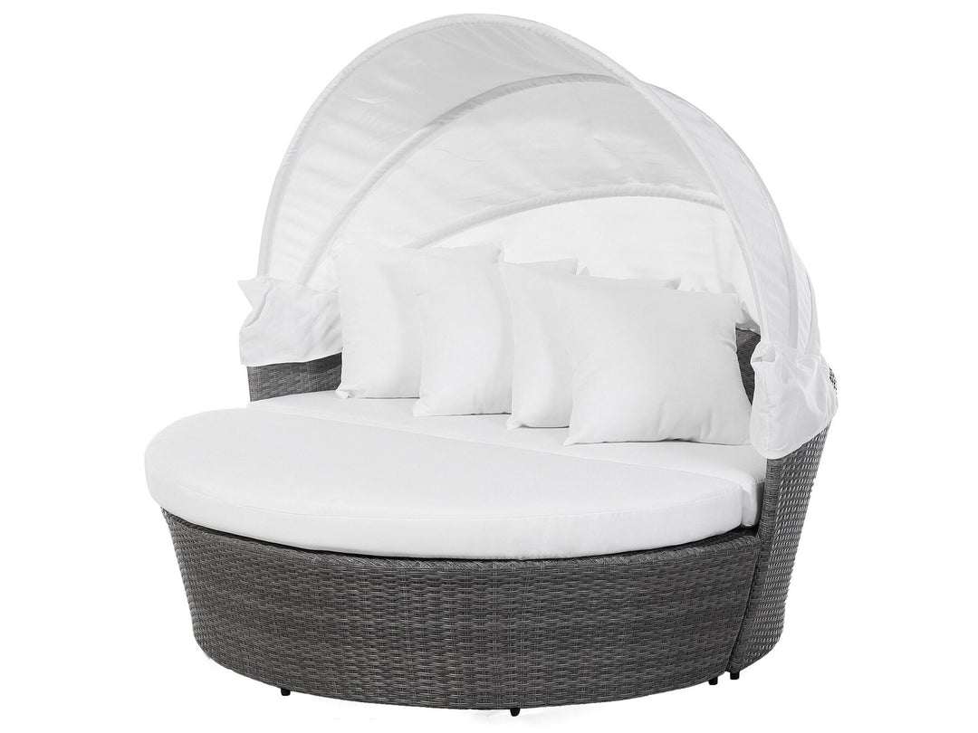 Sylt Lux Pe Garden Daybed Rattan Grey