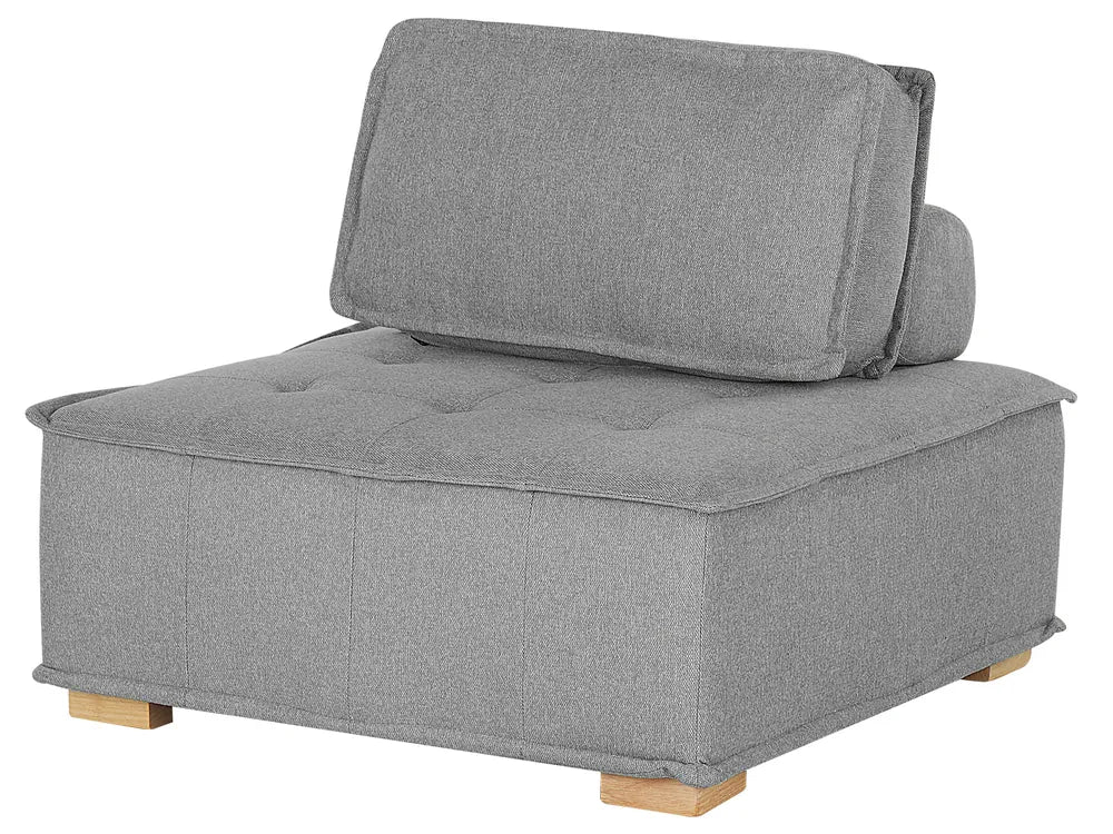 Modular Corner Sofa 4 Seater Fabric Grey Right Hand Oxford