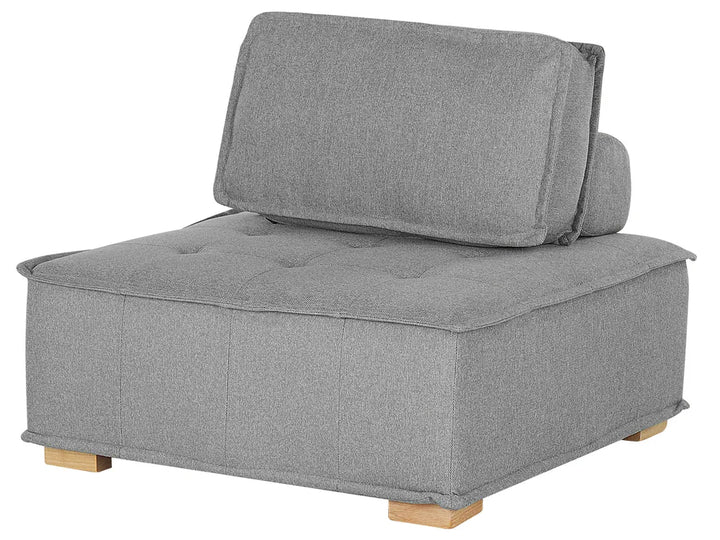 Modular Corner Sofa 4 Seater Fabric Grey Right Hand Oxford
