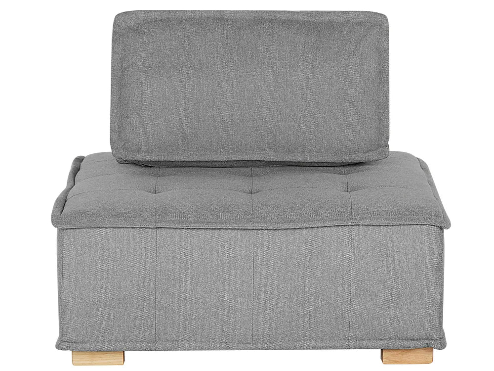 Modular Corner Sofa 4 Seater Fabric Grey Right Hand Oxford