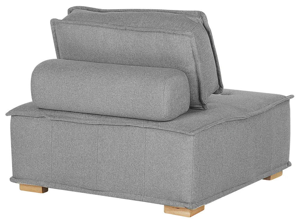 Modular Corner Sofa 4 Seater Fabric Grey Right Hand Oxford