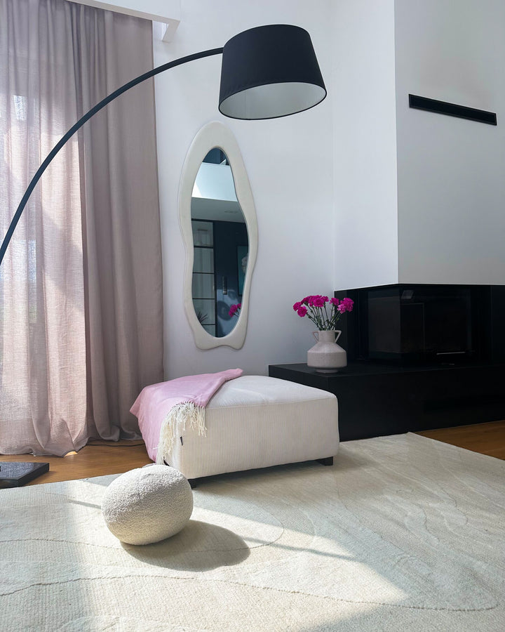 Reigny Wall Mirror Velvet White