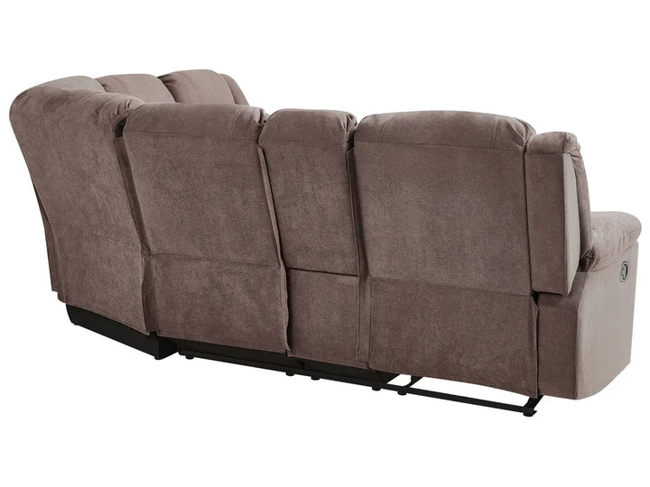 Manual Recliner Corner Sofa 5 Seater Fabric Taupe Left Hand Mailina