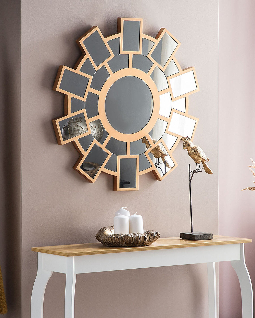 Rozel Wall Mirror Golden Brown