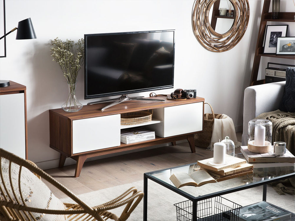 TV Stand Brown/ White ROCHESTER