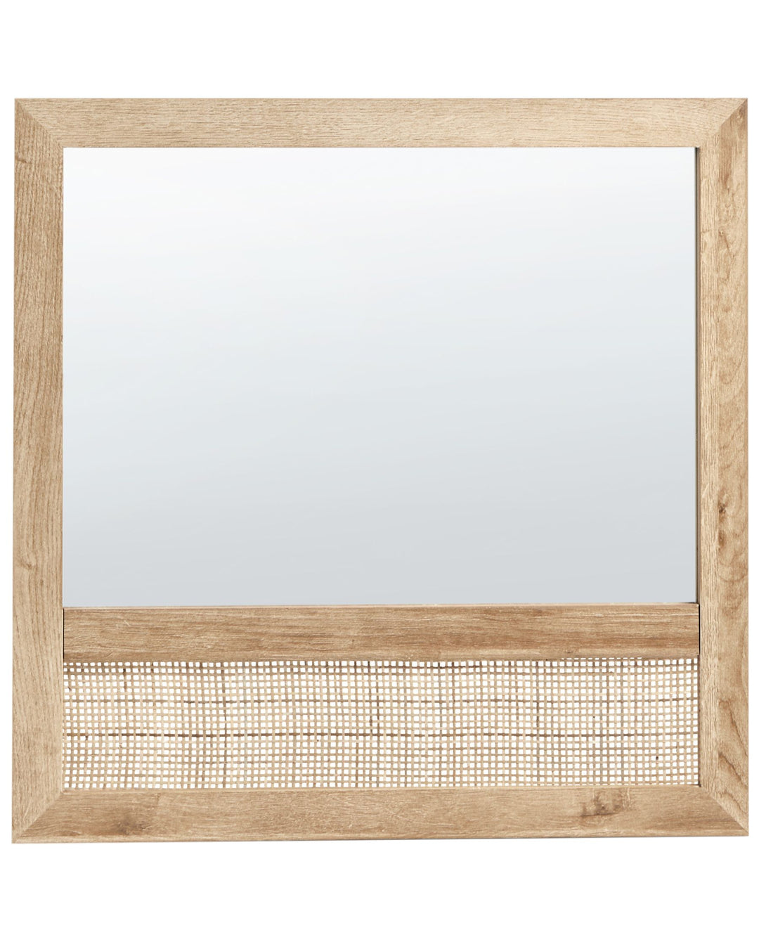  Rosell Wall Mirror Engineered Wood Light Brown