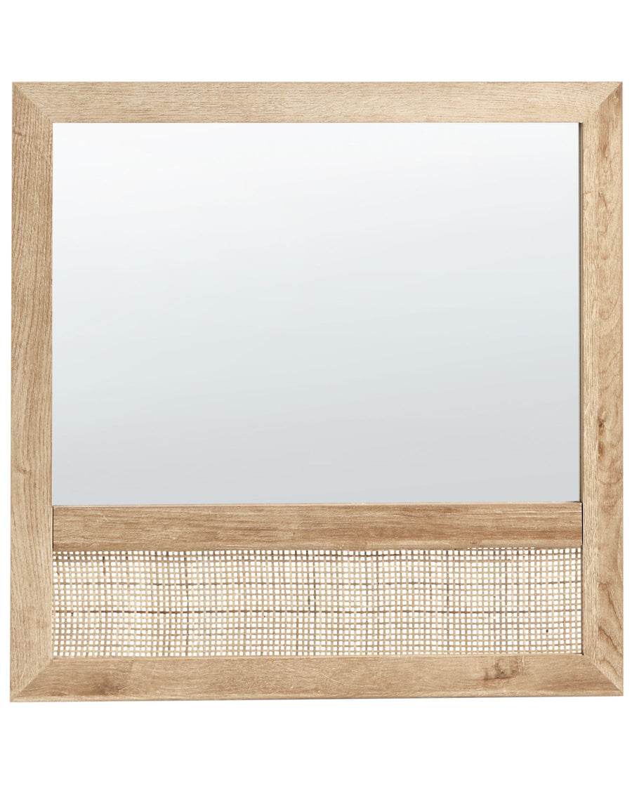  Rosell Wall Mirror Engineered Wood Light Brown