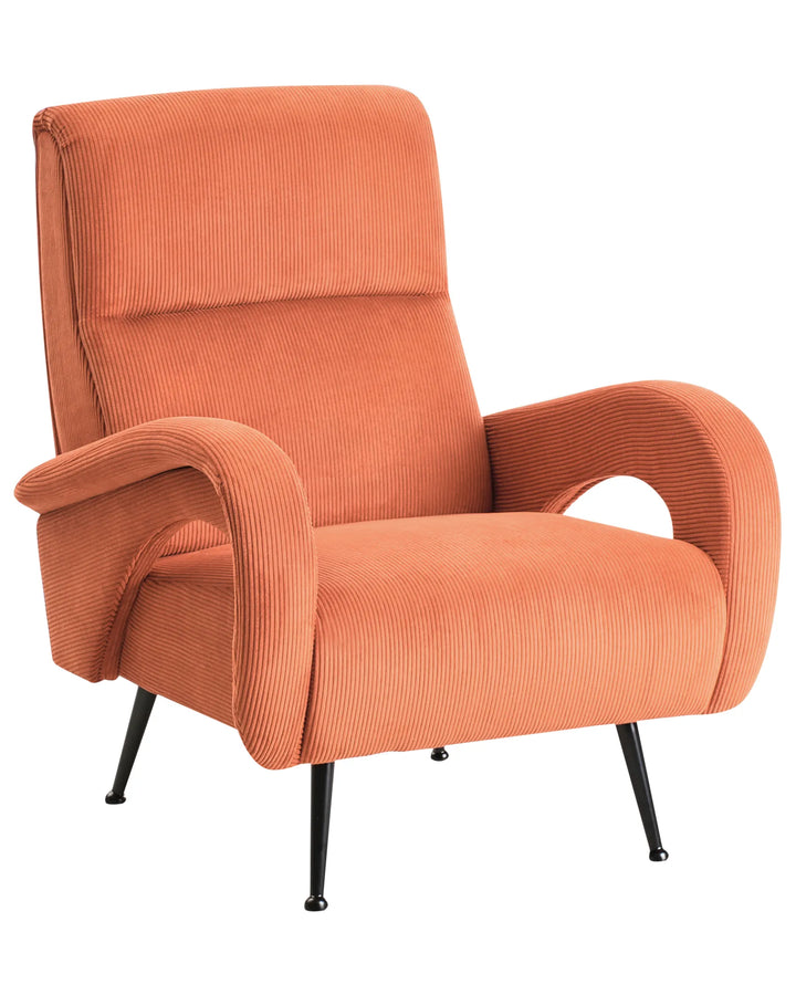 Armchair Corduroy Orange Bernell