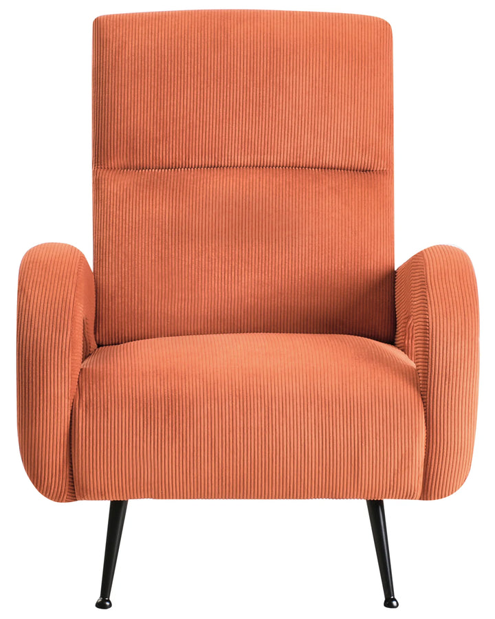 Armchair Corduroy Orange Bernell