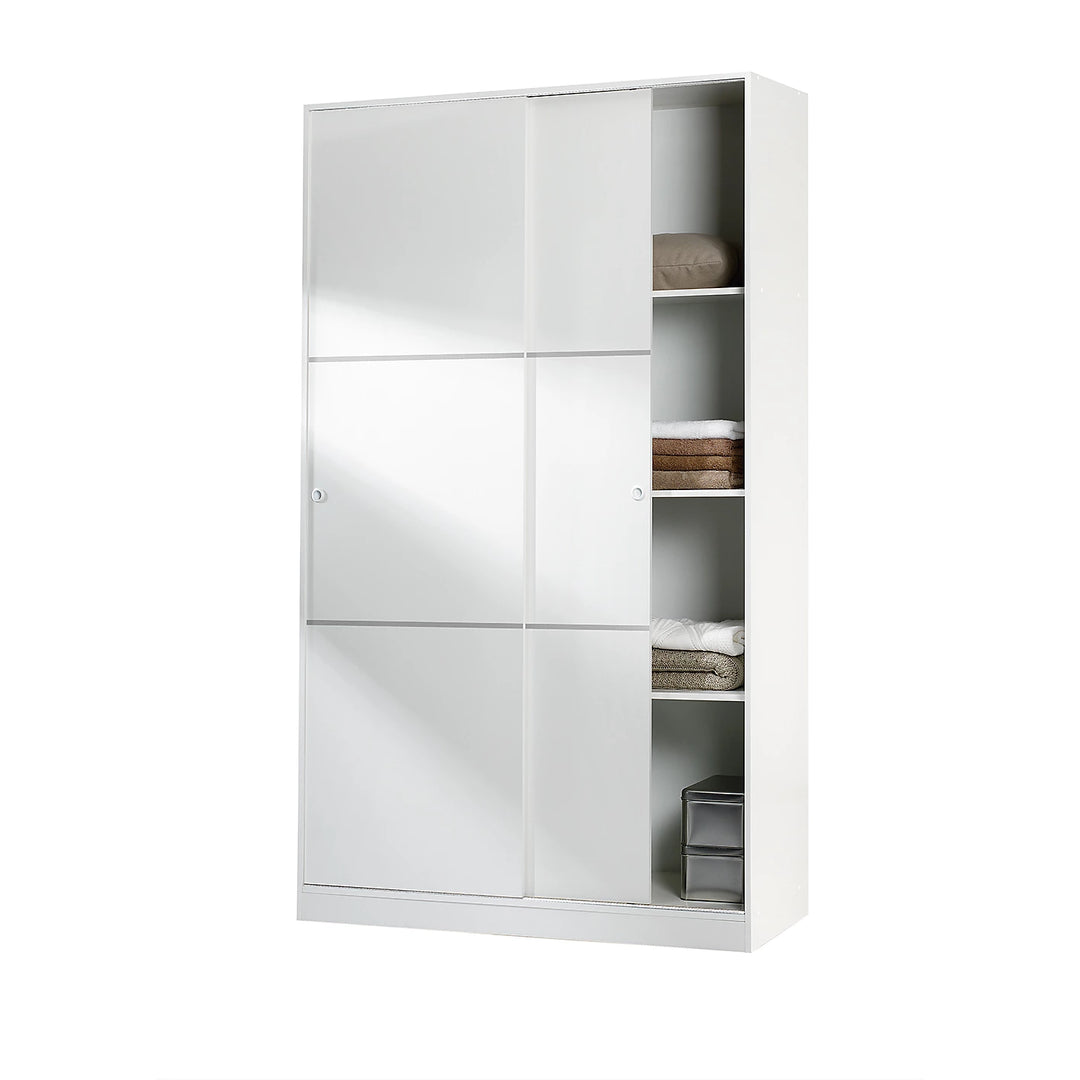 Garrity Gloss White Sleek Door Sliding Wardrobe