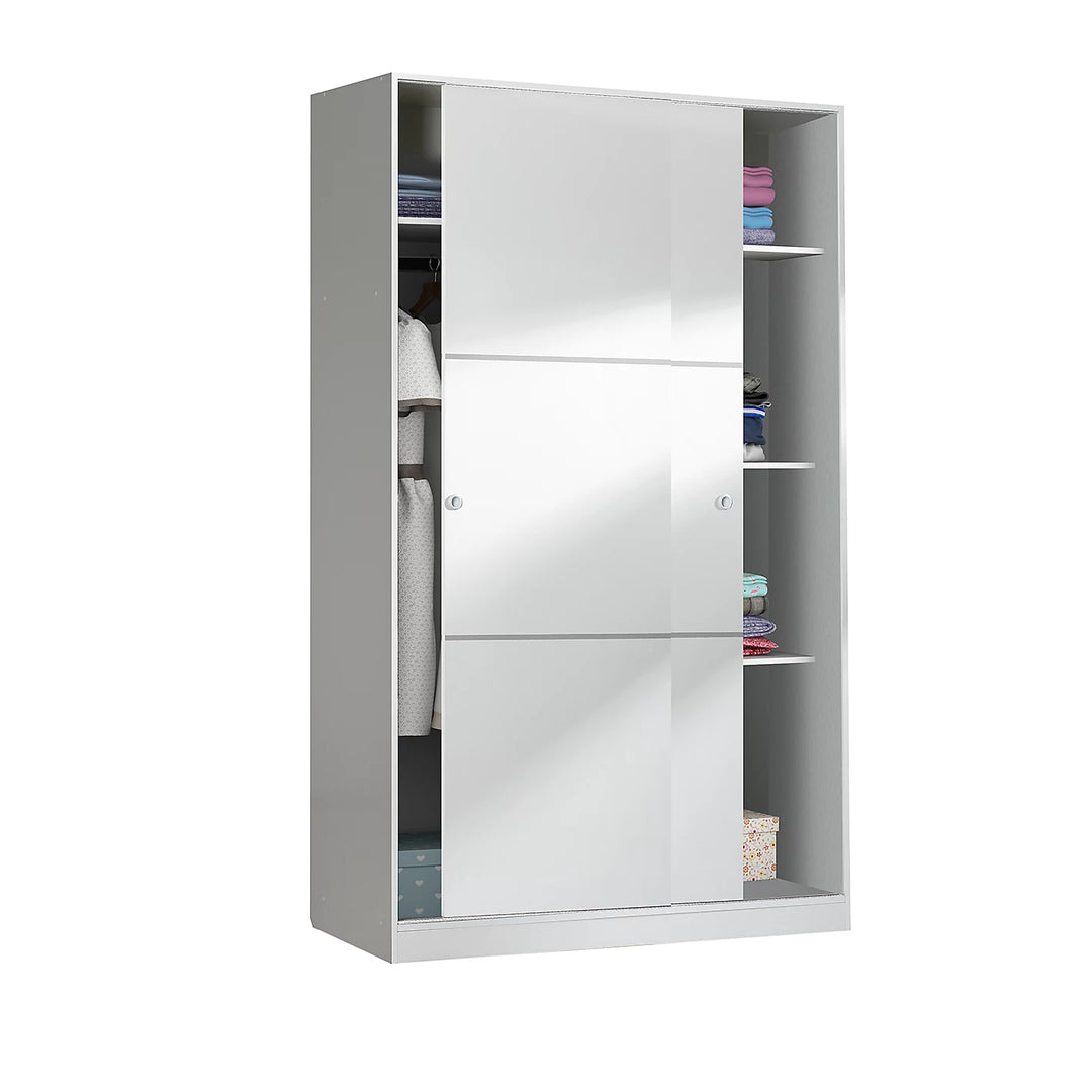 Garrity Gloss White Sleek Door Sliding Wardrobe