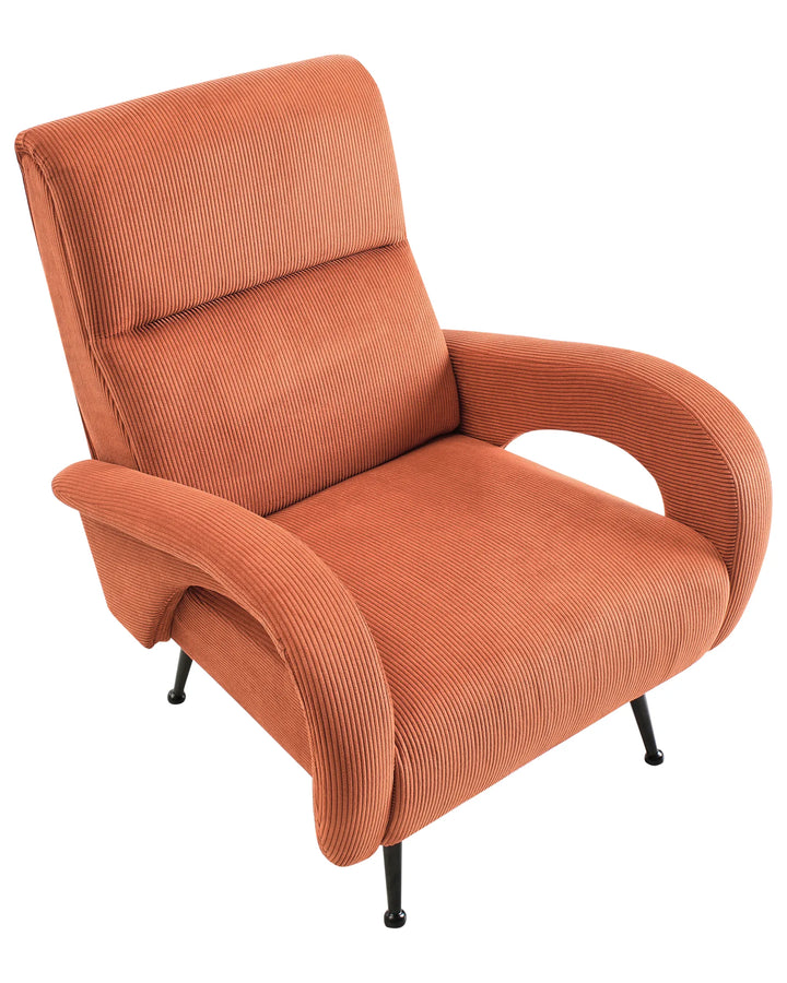 Armchair Corduroy Orange Bernell