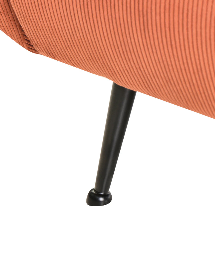 Armchair Corduroy Orange Bernell
