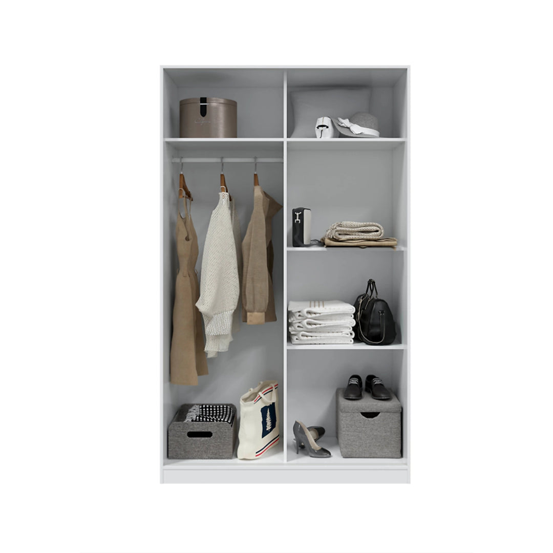Garrity Gloss White Sleek Door Sliding Wardrobe