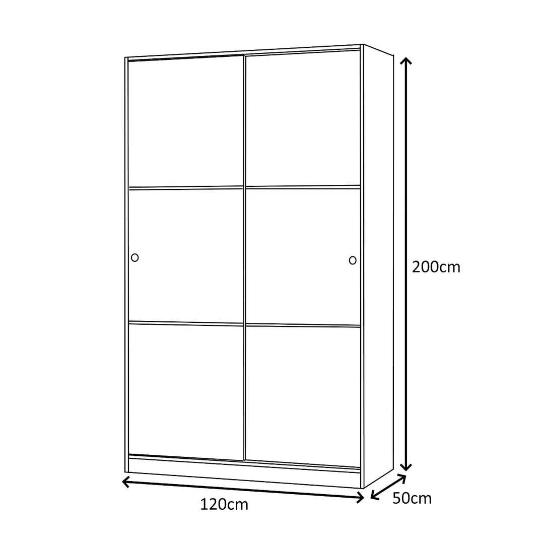 Garrity Gloss White Sleek Door Sliding Wardrobe