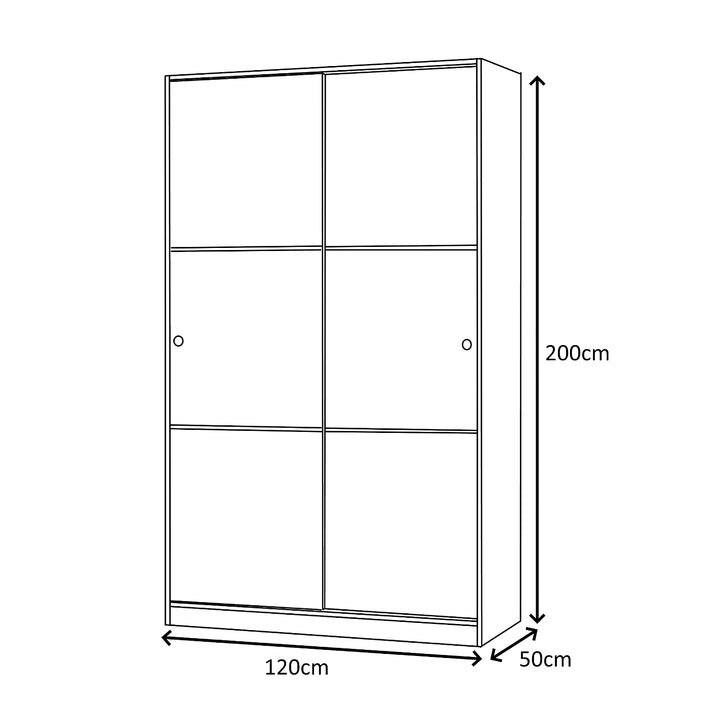Garrity Gloss White Sleek Door Sliding Wardrobe