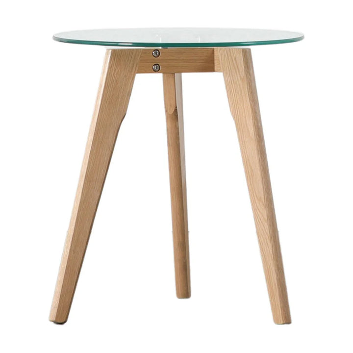 Blair Round Side Table in Oak