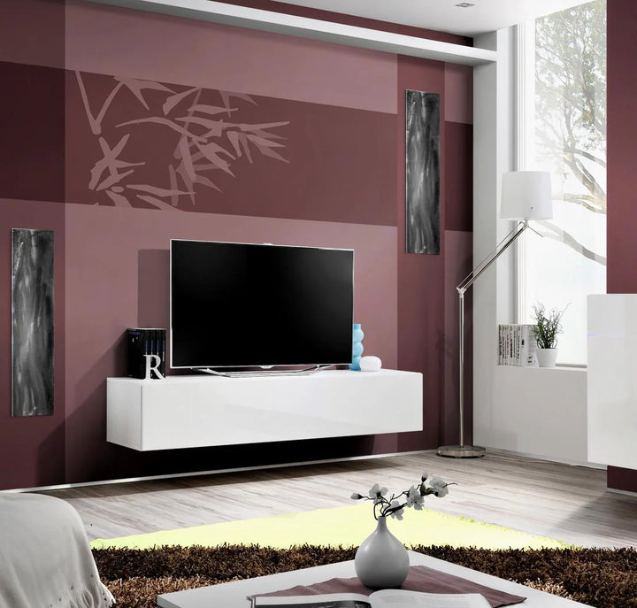 Fly 30 TV Cabinet 160cm White W160cm x H30cm x D40cm