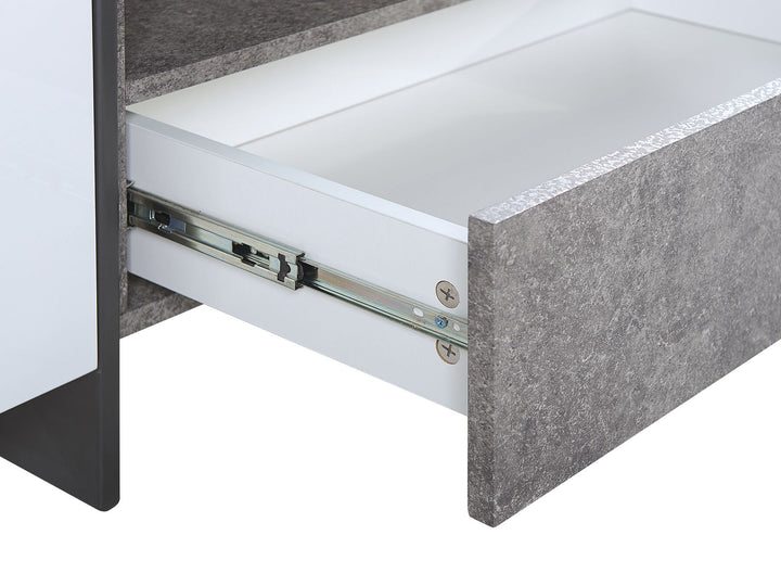 TV Stand LED Grey Concrete Effect Caelah