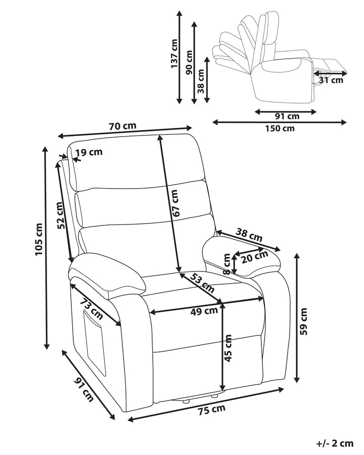 Rise Armchair Fabric Beige