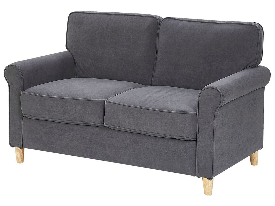 Ronneby 2 Seater Velvet Sofa Grey