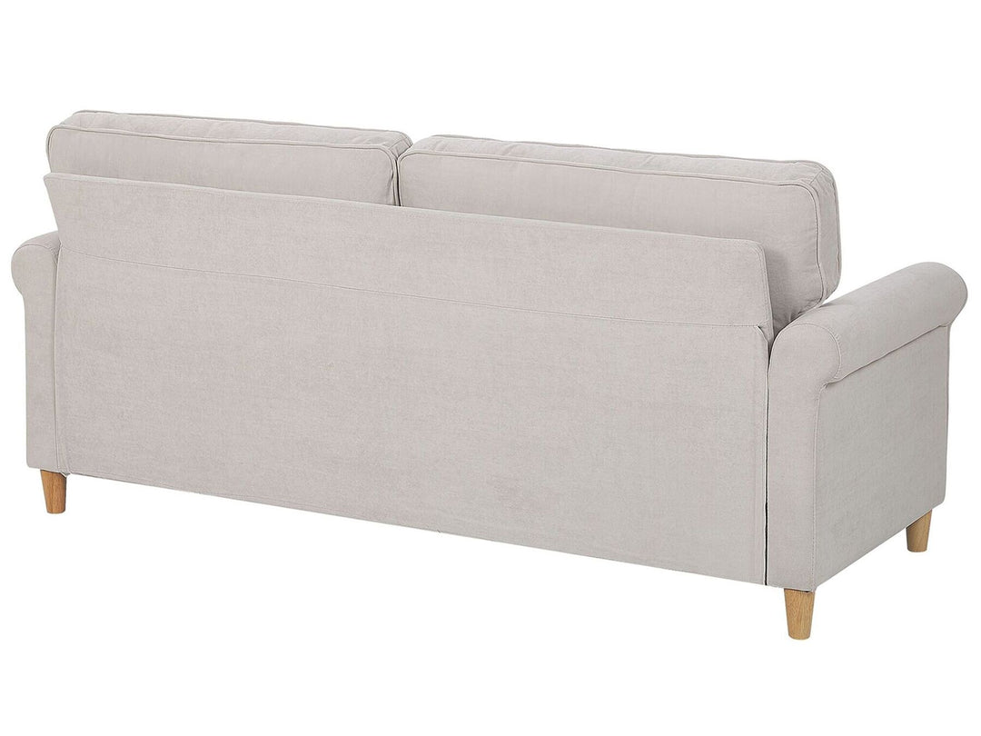 Ronneby 3 Seater Velvet Sofa Beige