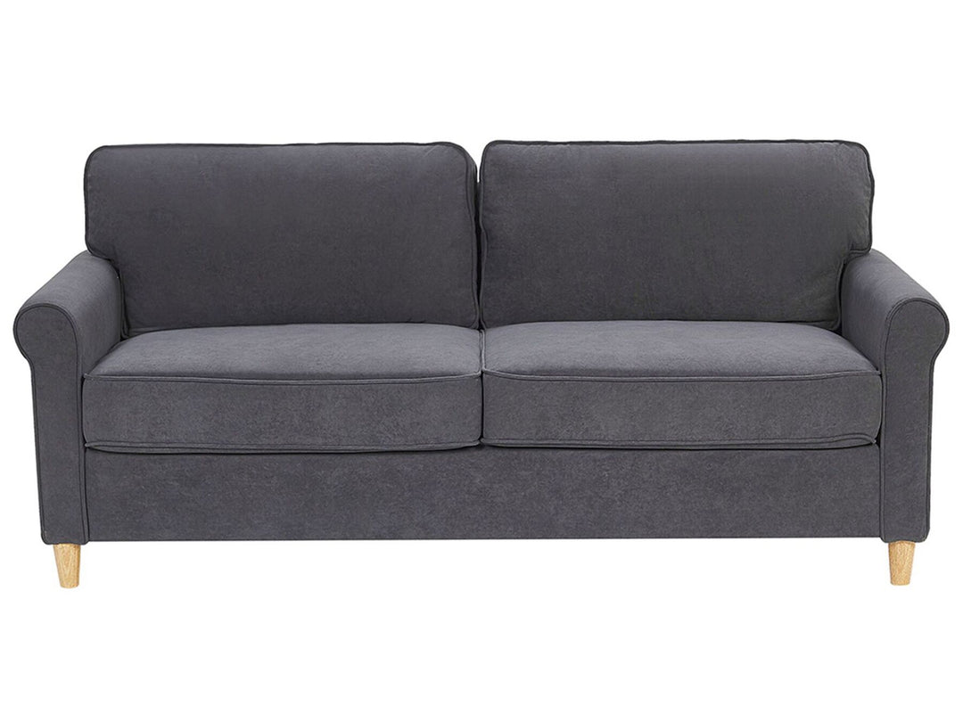 Ronneby 3 Seater Velvet Sofa Grey