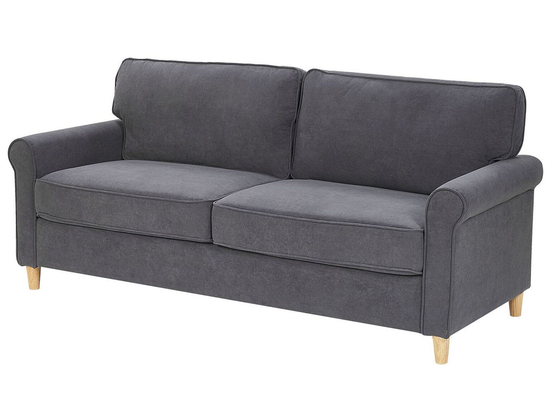 Ronneby 3 Seater Velvet Sofa Grey