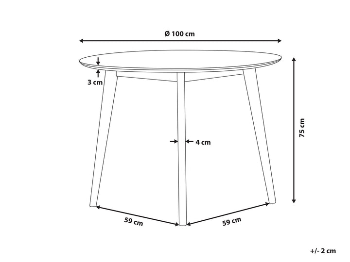 Mattear Dining Table ⌀ 100 cm White