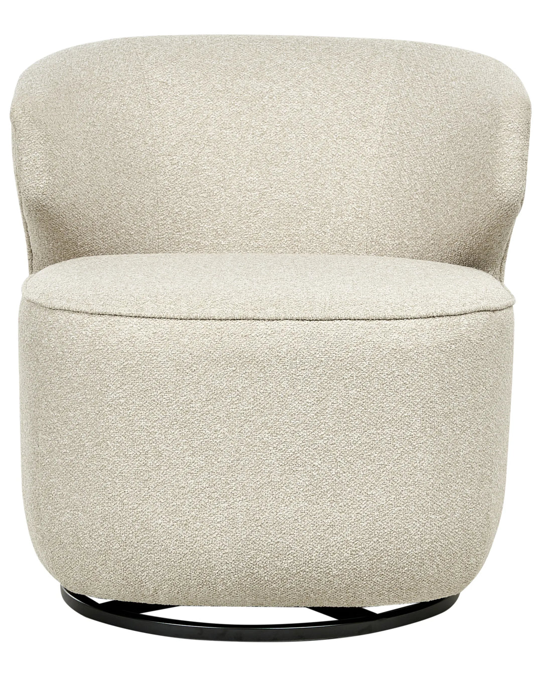 Molleby Swivel Armchair Boucle Light Beige