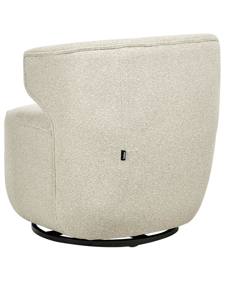 Molleby Swivel Armchair Boucle Light Beige