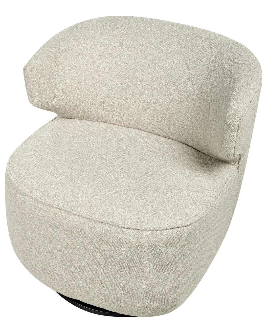 Molleby Swivel Armchair Boucle Light Beige