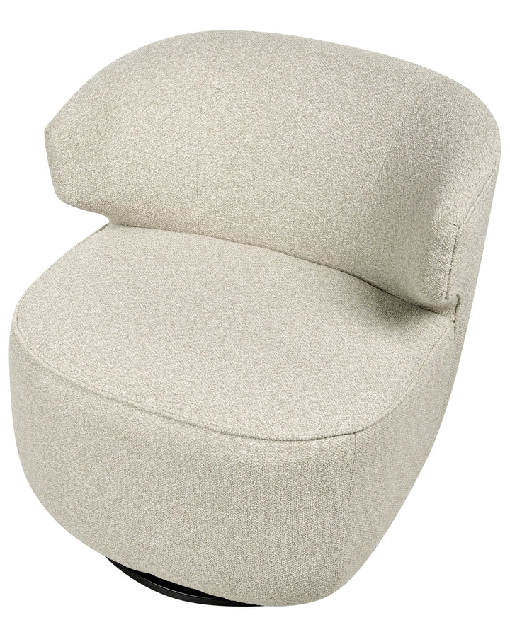 Molleby Swivel Armchair Boucle Light Beige