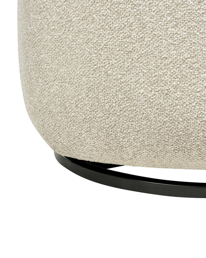 Molleby Swivel Armchair Boucle Light Beige