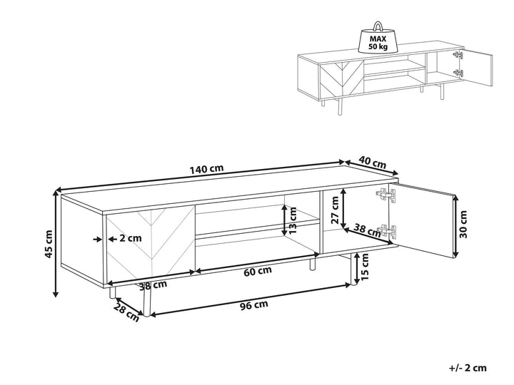 TV Stand Brown/ Black Bamard