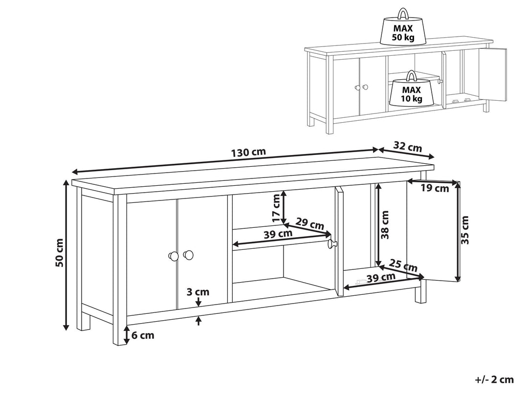 TV Stand Wood Brown Aillie