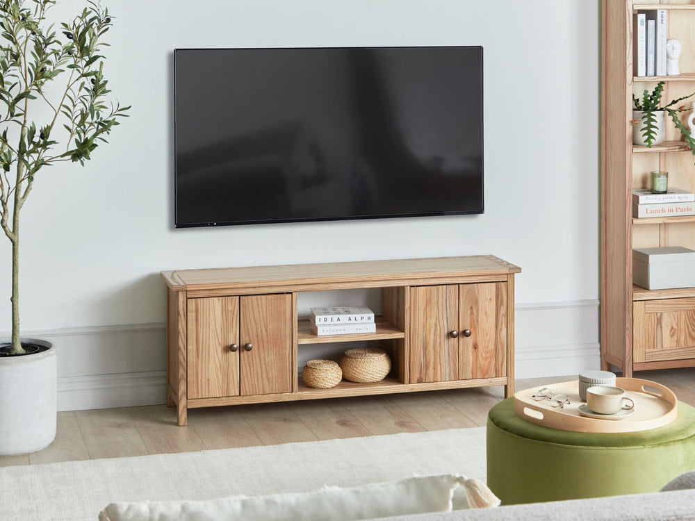 TV Stand Wood Brown SALTON