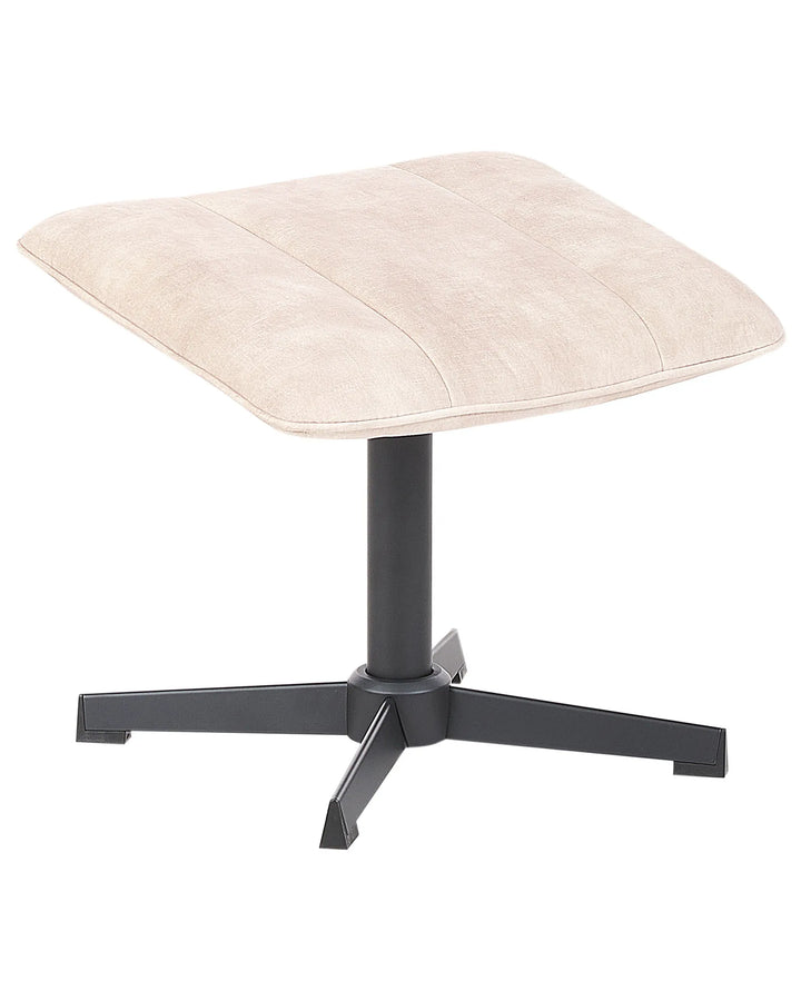 Lia Swivel Armchair with Footstool Velvet Beige