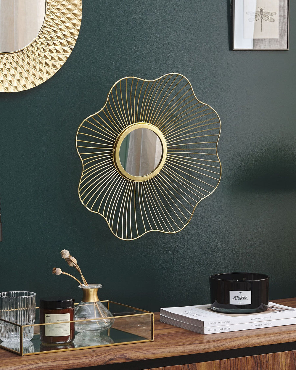 Sens Wall Mirror Metal Gold
