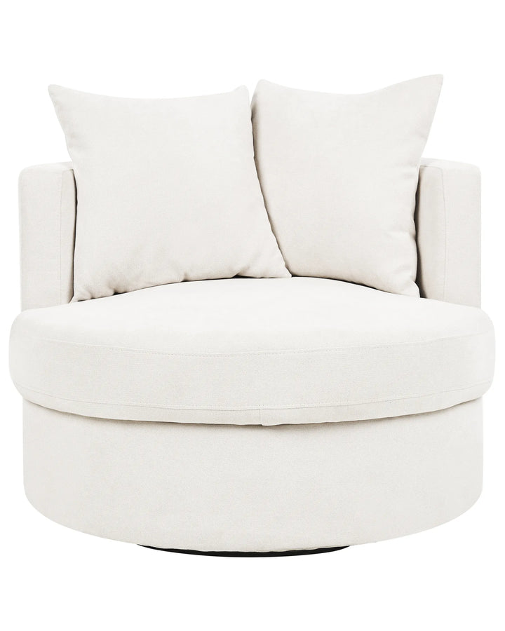 Dalby Swivel Armchair Fabric Light Beige