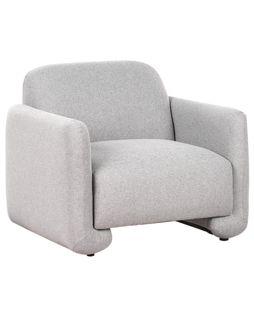 Gray armchair on a white background