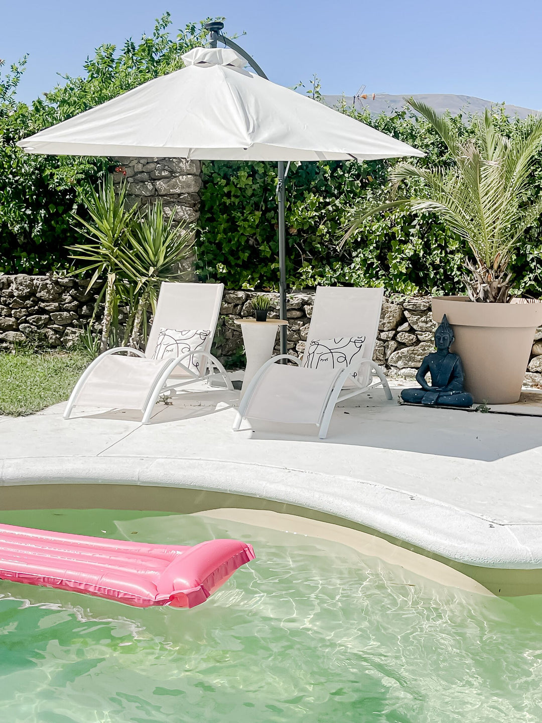 Steel Folding Garden Sun Lounger Beige Philippos