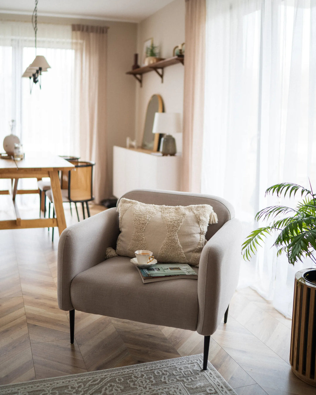 Makela Armchair Boucle Off-White