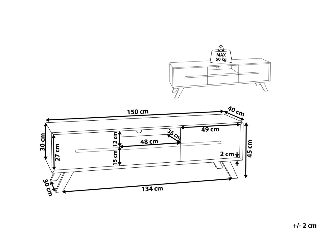 TV Stand Brown/ White Beacsfield
