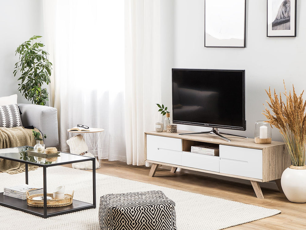 TV Stand FORESTER Brown/ White