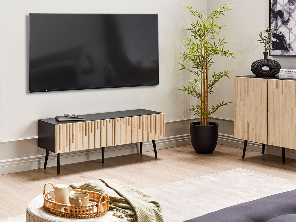 TV Stand DALCROSS Brown/ Black