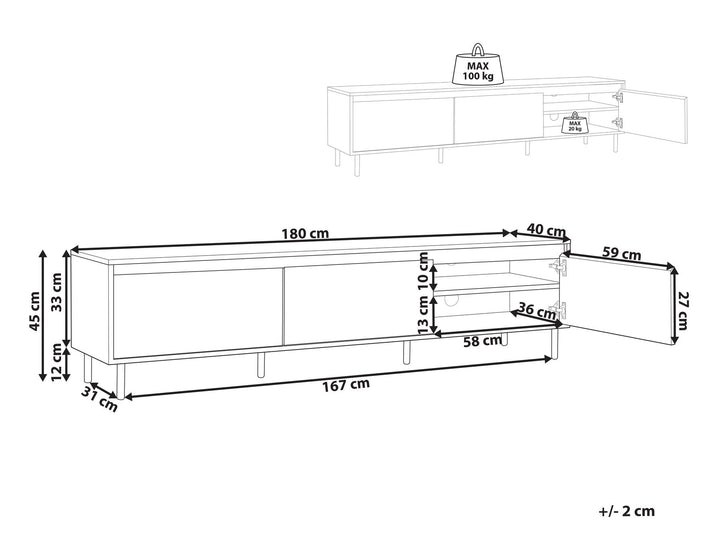 TV Stand Light Brown Riley