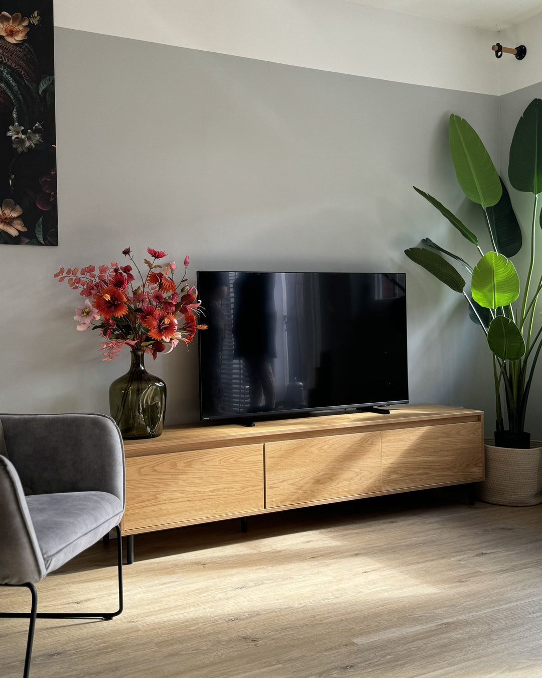 TV Stand Light Brown Riley